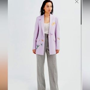 Cashmere women blazer, Luxury blazer, beautiful embroidery blazer